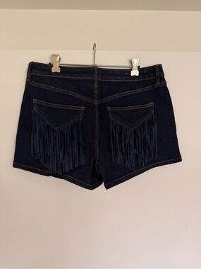 Idyllwind Rebel Dark Denim Fringe Back Pocket Denim Women's Shorts